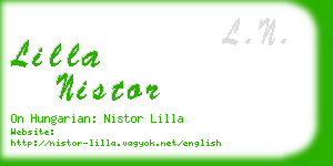 lilla nistor business card